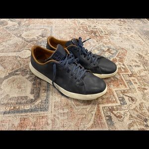 Cole Haan Grand Pro Mens Leather Sneaker - Navy Size 11